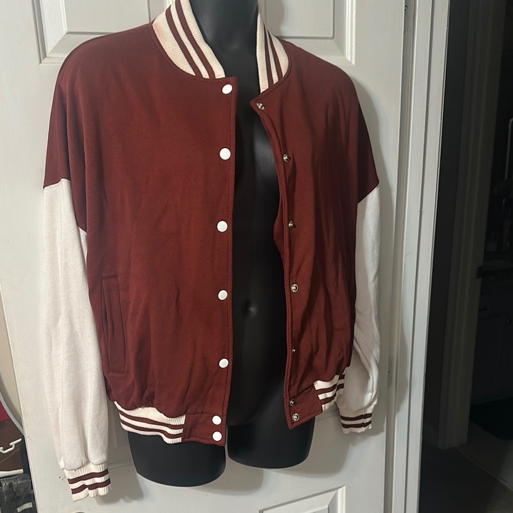 Varsity Jacket in Red and White